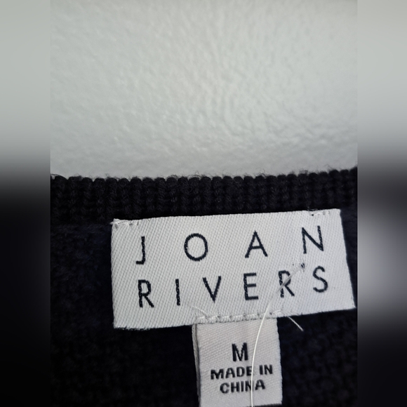 Joan Rivers Plush Faux Suede Waterfall Front Black Cardigan Size M - Picture 4 of 8